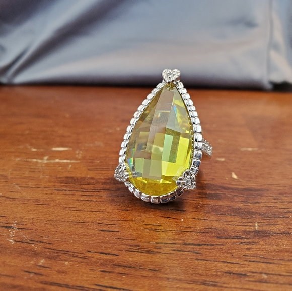 Park Lane Jewelry - Large yellow green cocktail ring